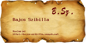 Bajcs Szibilla névjegykártya